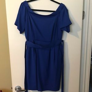 Beautiful blue, off the shoulder dress